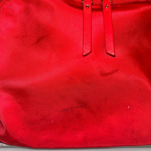 RARE Red Satin Tumi Voyager Luggage Quality Backpack with Gold Trim! - Picture 7 of 17